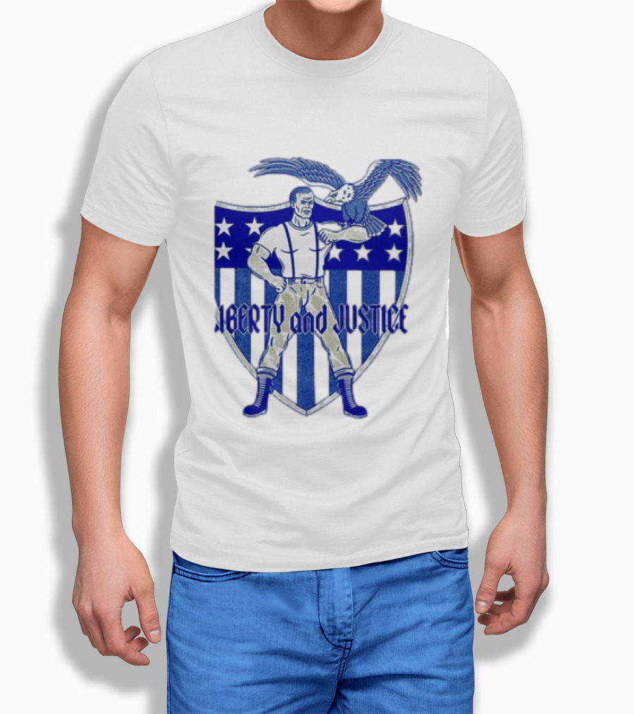 Liberty And Justice Eagle Shield Patriotic T-Shirt