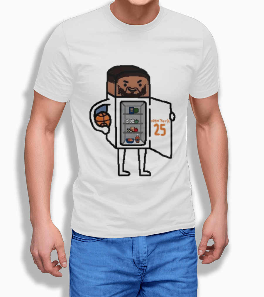 Mikal Bridges Fridge Doodle Knicks Basketball T-Shirt