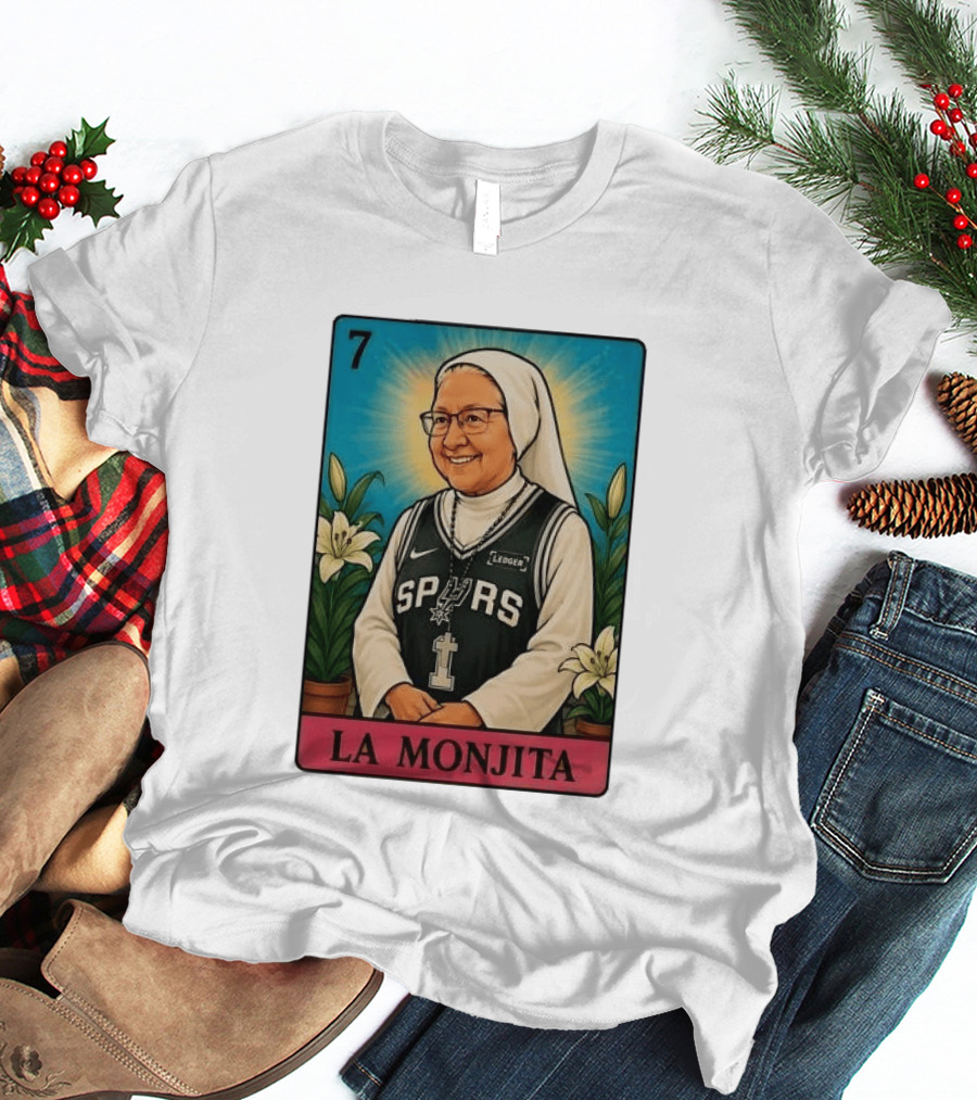 Salesian Sisters La Monjita Spurs Basketball Legend T-Shirt