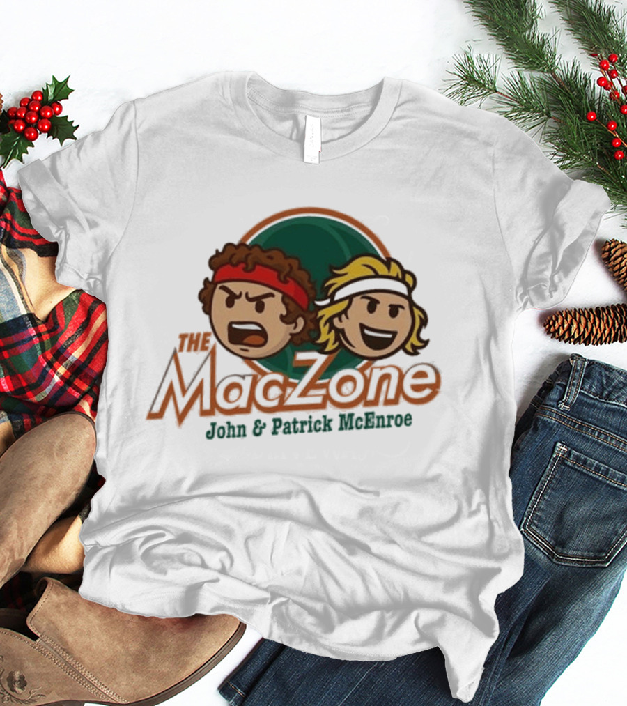 The MacZone John & Patrick McEnroe Cartoon Faces T-Shirt