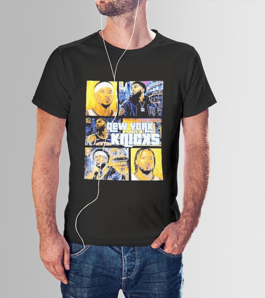 New York Knicks Yankee Stadium Cuffel Street Basketball Collaboration T-Shirt