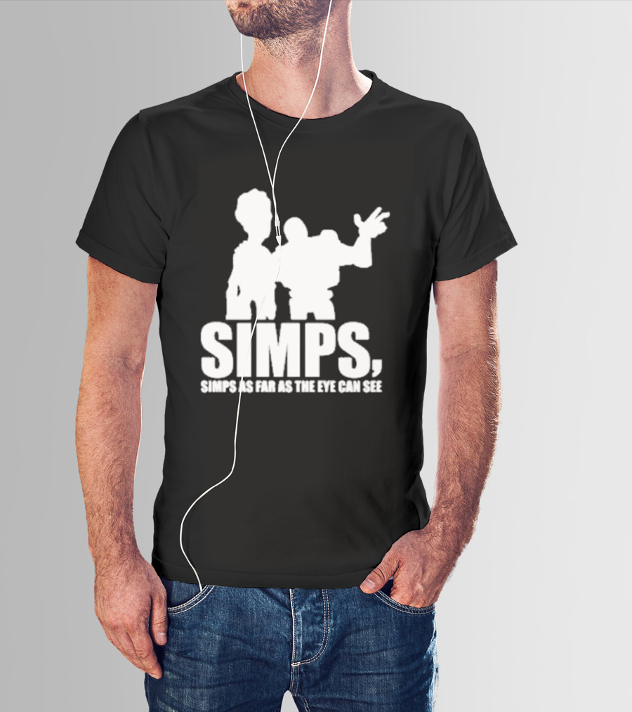 Simps Simps As Far As The Eye Can See Duo Silhouette Pop Culture Mashup T-Shirt