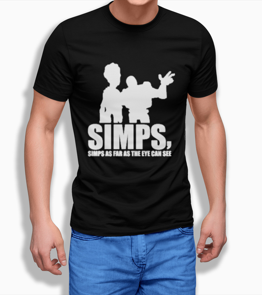 Simps Simps As Far As The Eye Can See Duo Silhouette Pop Culture Mashup T-Shirt