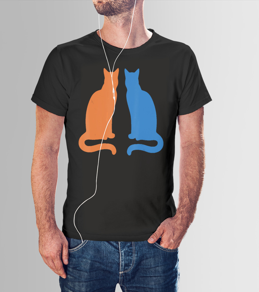 Surviving Cat Support Animals Silhouette Duo T-Shirt