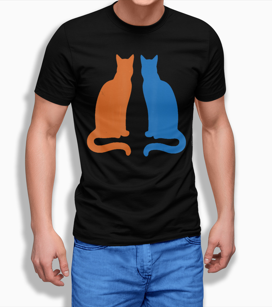 Surviving Cat Support Animals Silhouette Duo T-Shirt