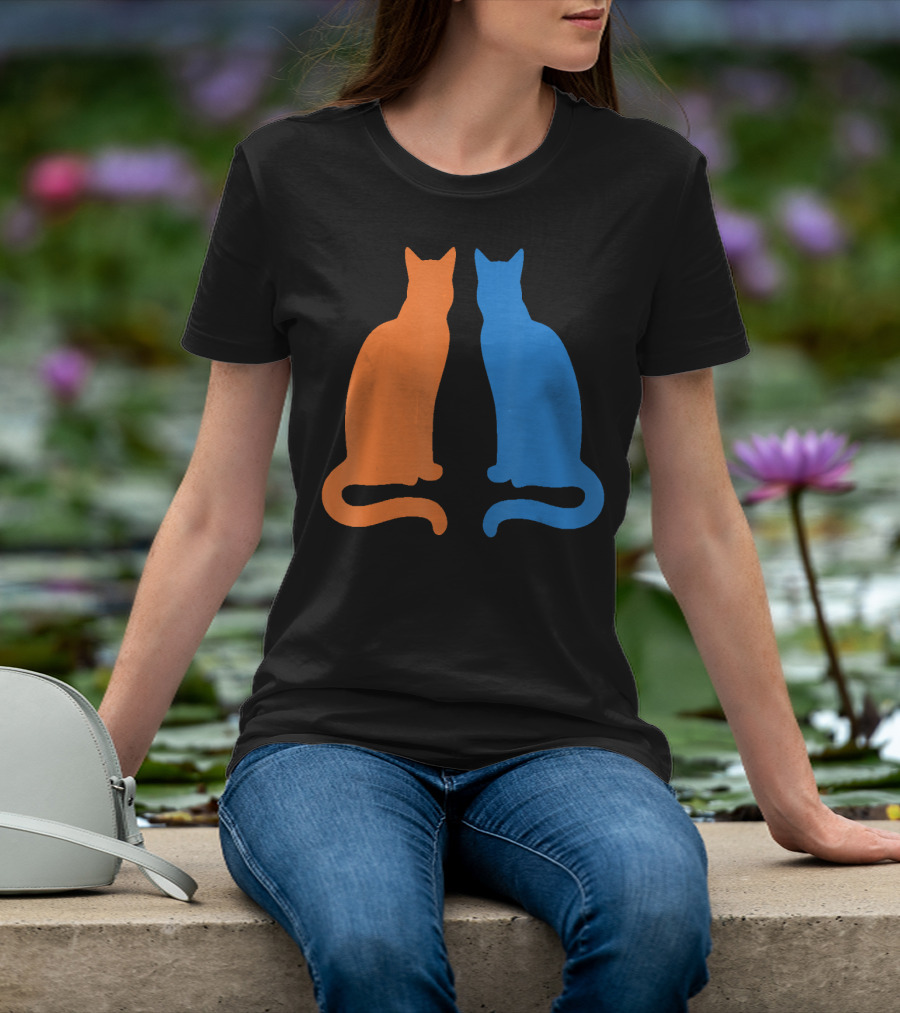 Surviving Cat Support Animals Silhouette Duo T-Shirt