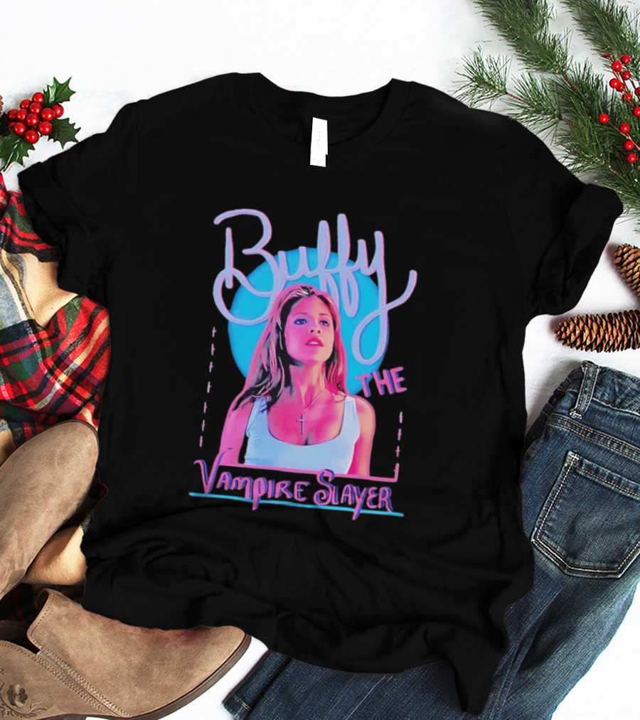 Buffy The Vampire Slayer Sarah Michelle Gellar 90s Nostalgia Fashion Icon Retro 90s T-Shirt