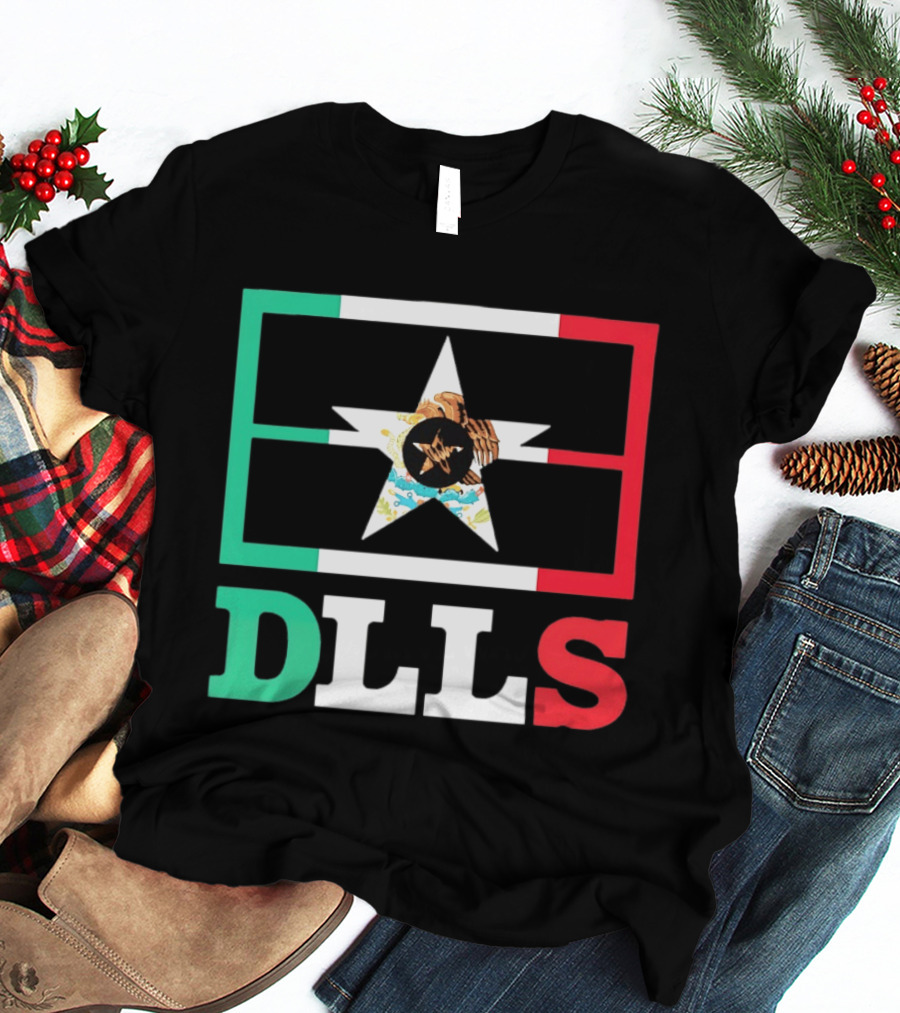 Dallas Cowboys DLLS Mexico Flag Star Heritage Pride T-Shirt