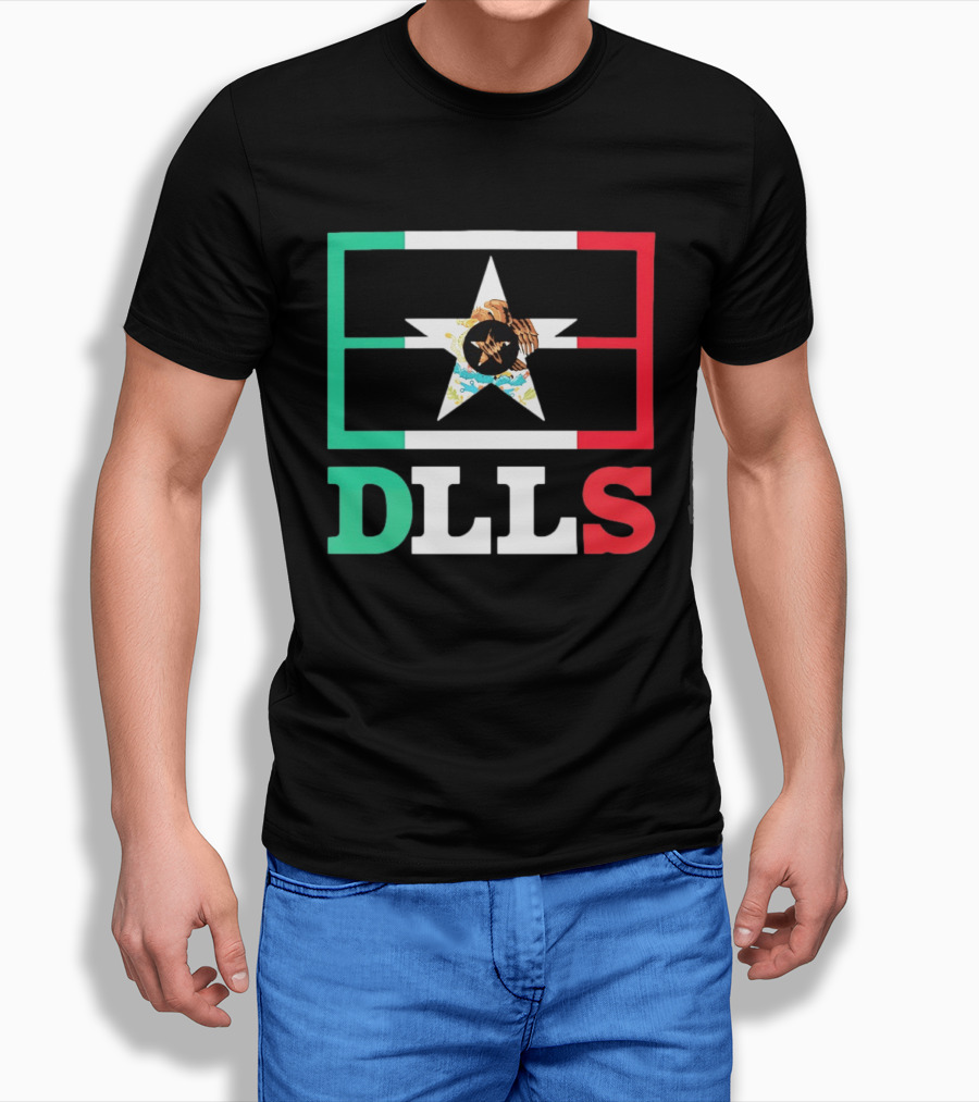 Dallas Cowboys DLLS Mexico Flag Star Heritage Pride T-Shirt