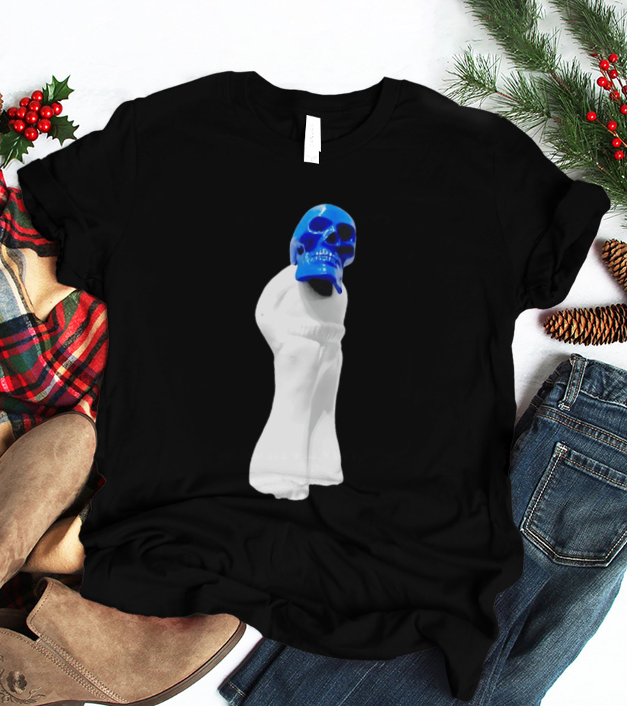 Jack White Frozen Charlotte Blue Skull Modern Gothic T-Shirt