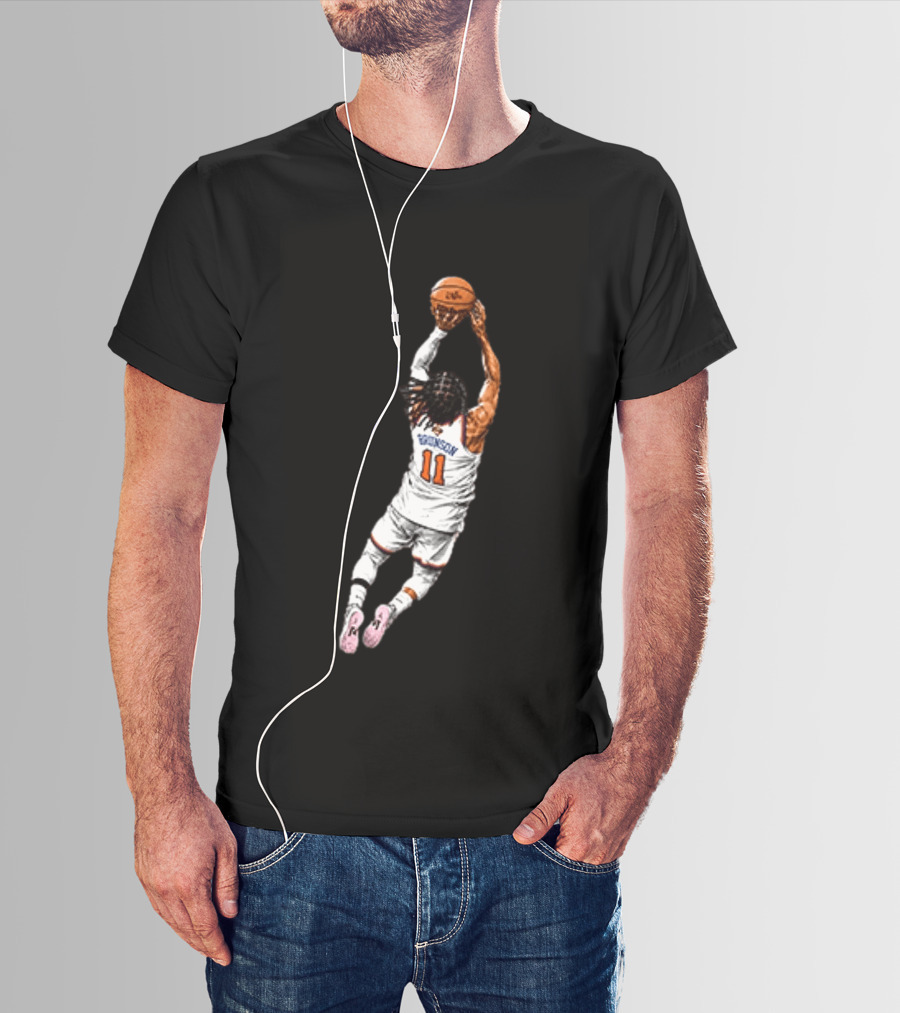 Jalen Brunson Dunking Action New York Knicks Basketball 11 Jersey T-Shirt