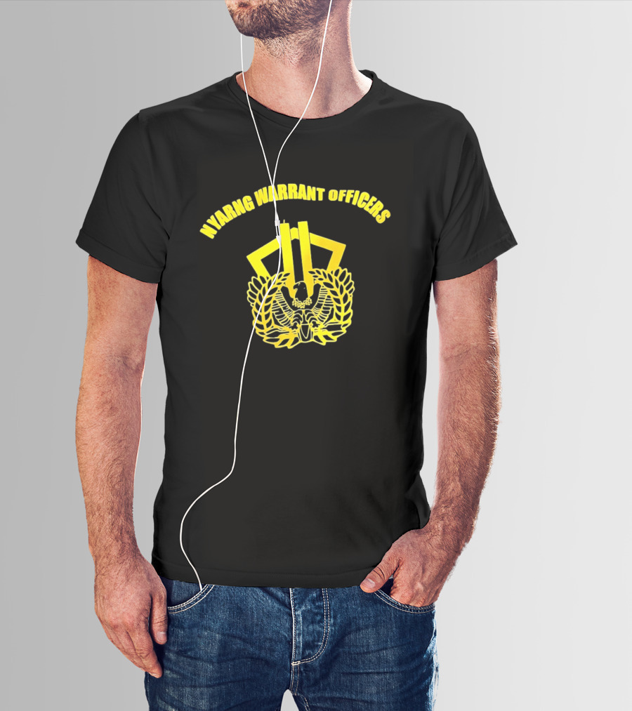 NYARNG Warrant Officers New York Army National Guard Emblem Featuring Twin Towers And Eagle T-Shirt