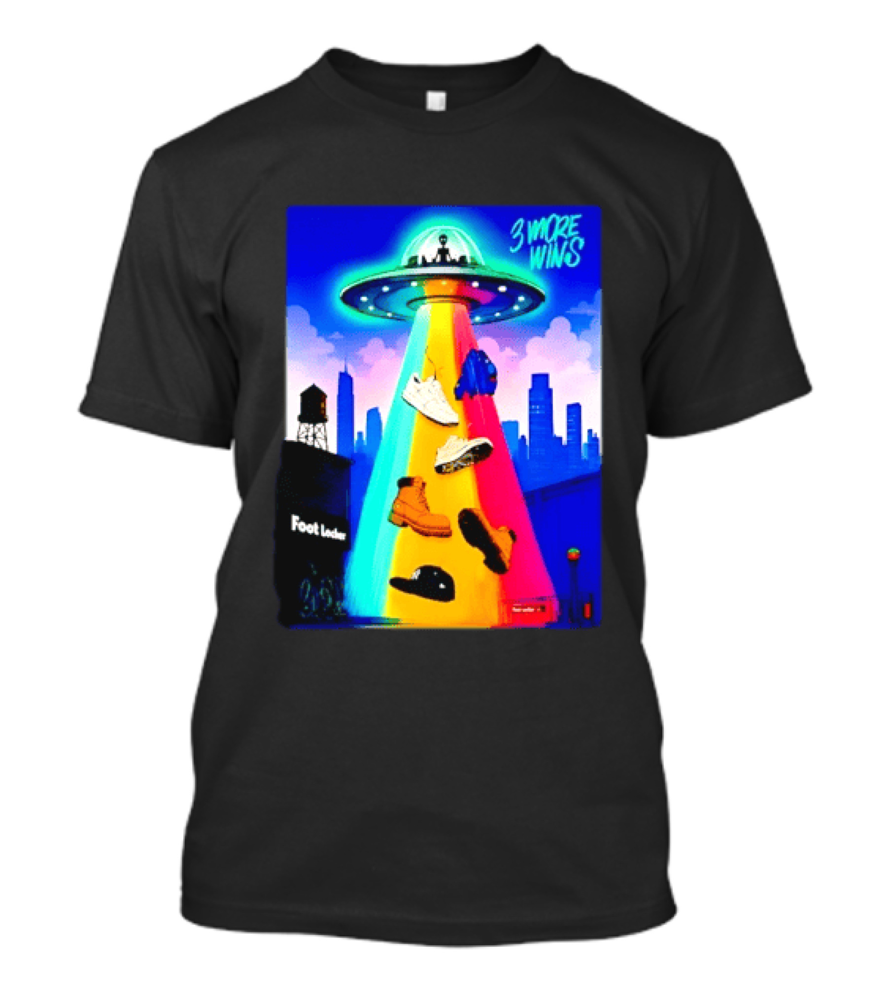 San Antonio Spurs Victor Wembanyama 3 More Wins UFO Abduction Foot Locker T-Shirt