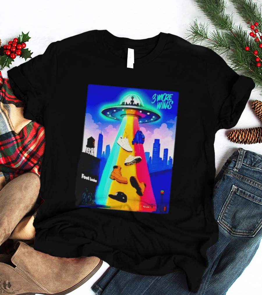 San Antonio Spurs Victor Wembanyama 3 More Wins UFO Abduction Foot Locker T-Shirt