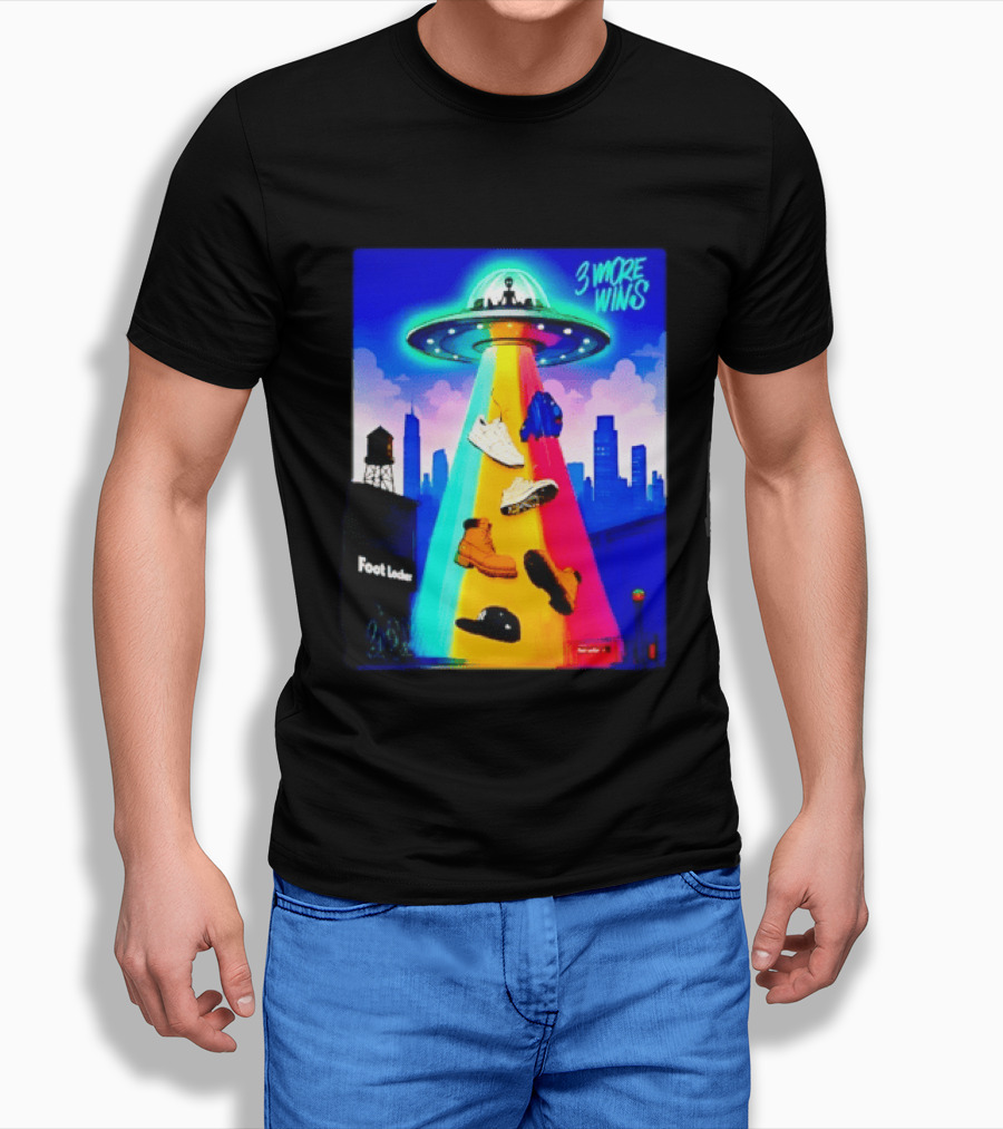 San Antonio Spurs Victor Wembanyama 3 More Wins UFO Abduction Foot Locker T-Shirt