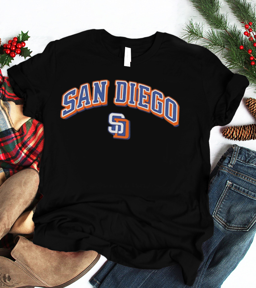 San Diego Padres SD Blue Orange MLB Team T-Shirt