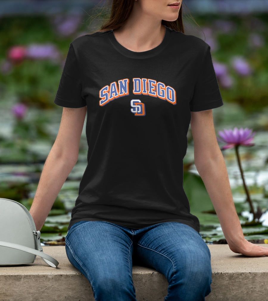 San Diego Padres SD Blue Orange MLB Team T-Shirt