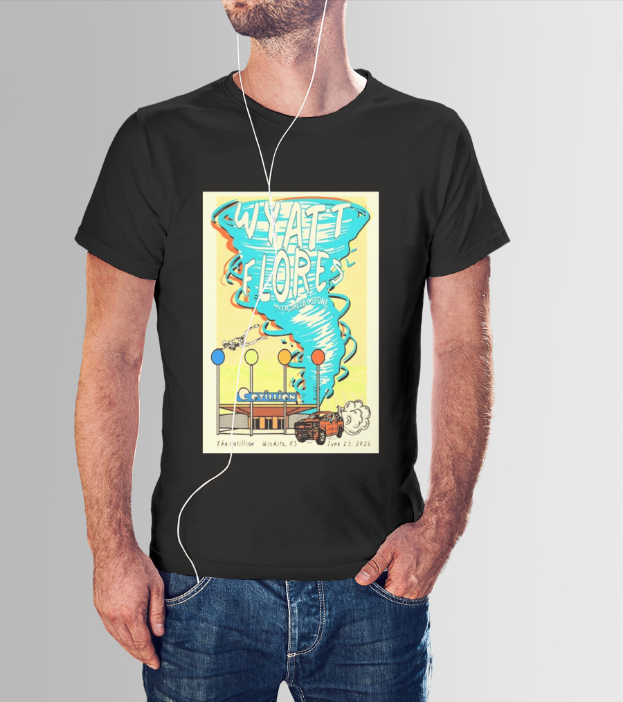 Wyatt Flores With Shelby Stone Tornado Concert June 23 2026 The Cotillion Wichita KS T-Shirt