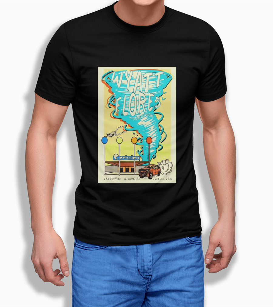 Wyatt Flores With Shelby Stone Tornado Concert June 23 2026 The Cotillion Wichita KS T-Shirt