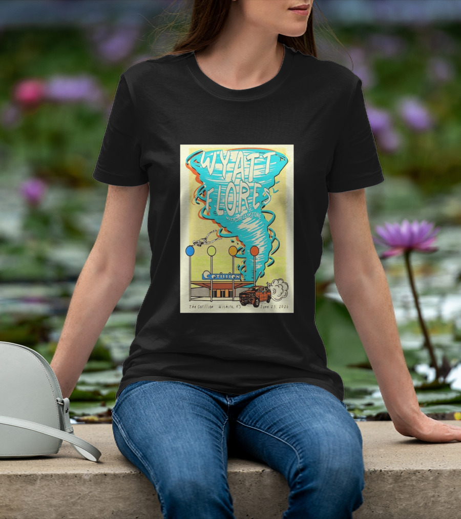 Wyatt Flores With Shelby Stone Tornado Concert June 23 2026 The Cotillion Wichita KS T-Shirt