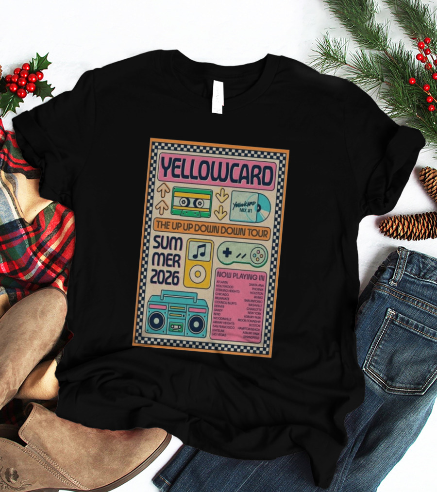 Yellowcard The Up Up Down Down Tour Summer 2026 New York June 11 Event T-Shirt