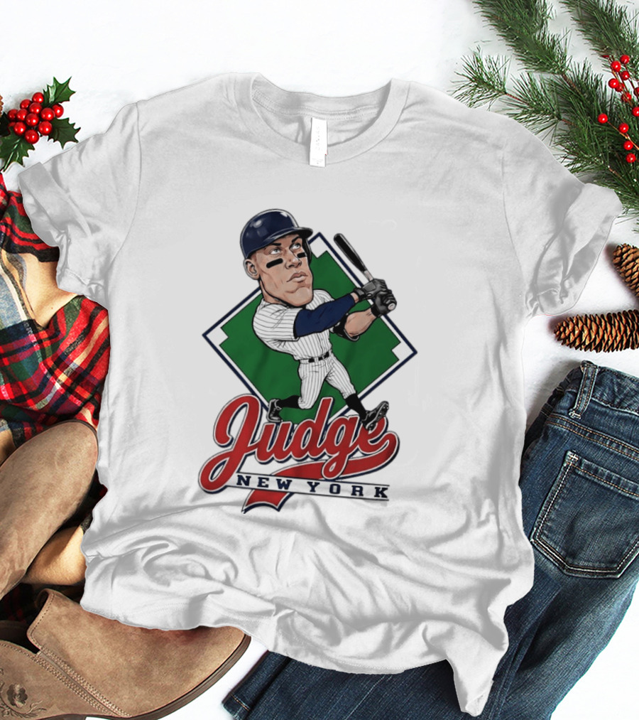 Judge New York Yankees Slugger Caricature Swing T-Shirt
