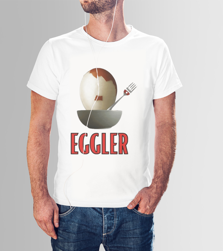 Eggler Chicken Egg Bowl Fork Comedy T-Shirt
