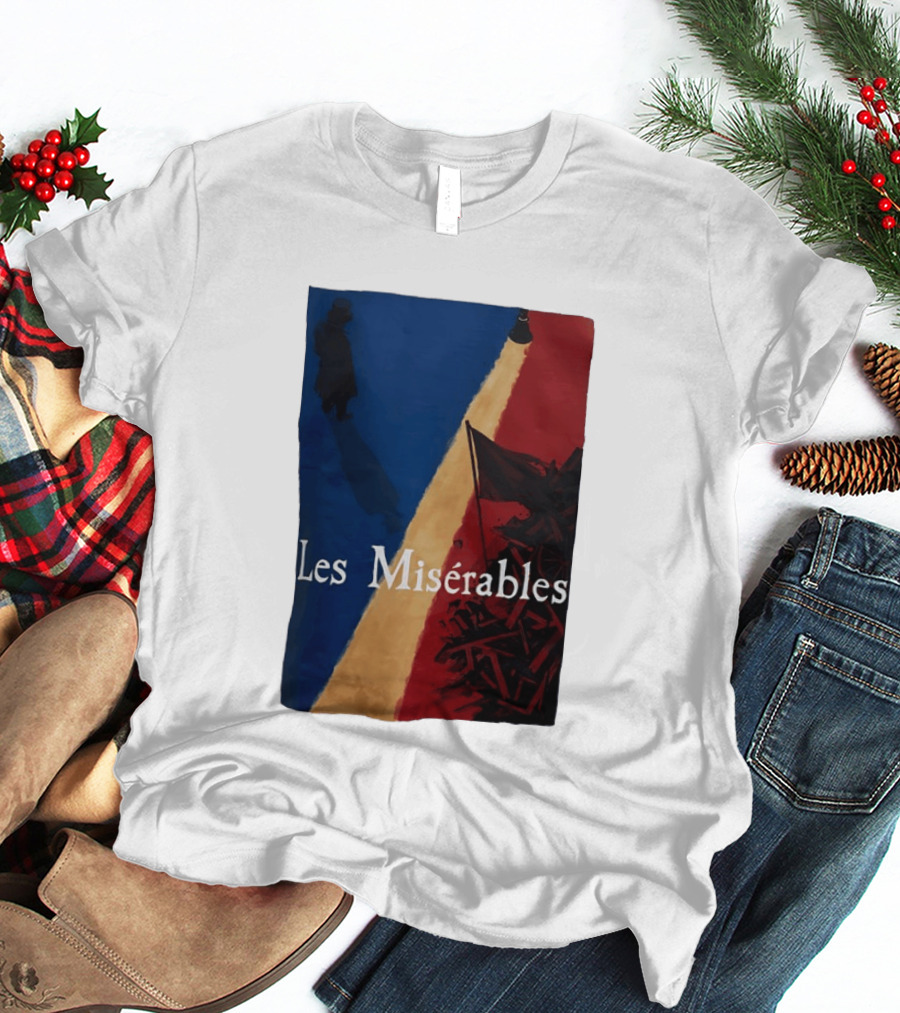 Les Misérables Barricade Tricolor Shadow And Flag Scenery T-Shirt