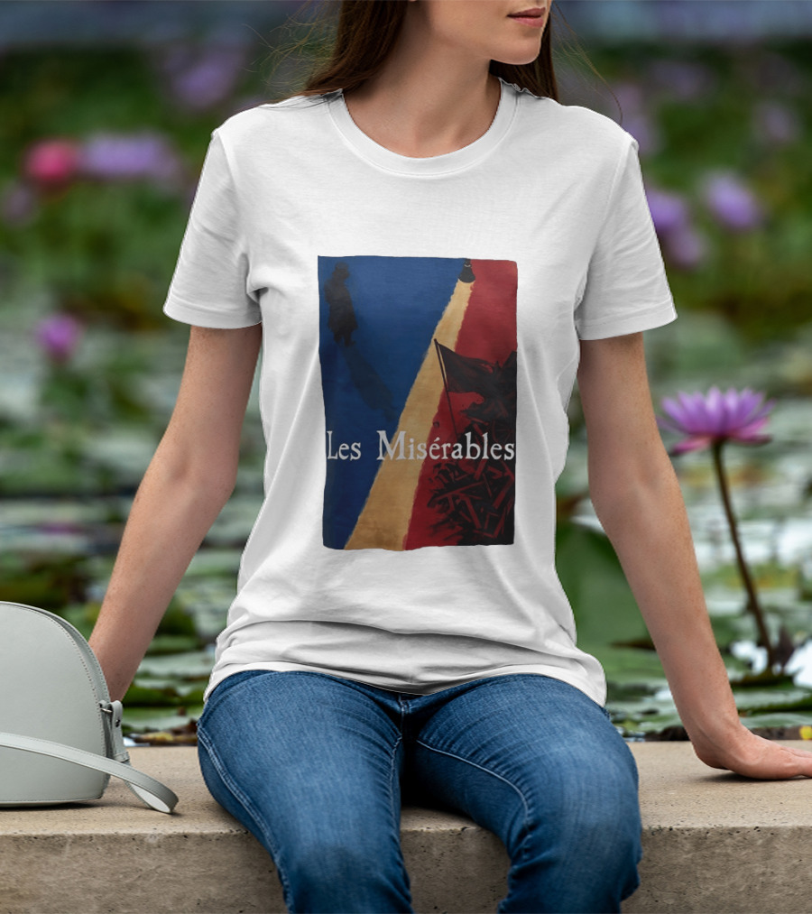 Les Misérables Barricade Tricolor Shadow And Flag Scenery T-Shirt