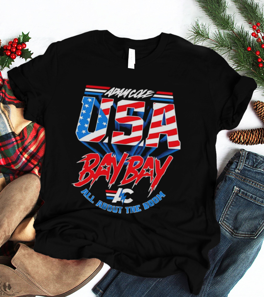 Advance USA Bay Bay All About The Boom Red White Blue Star T-Shirt