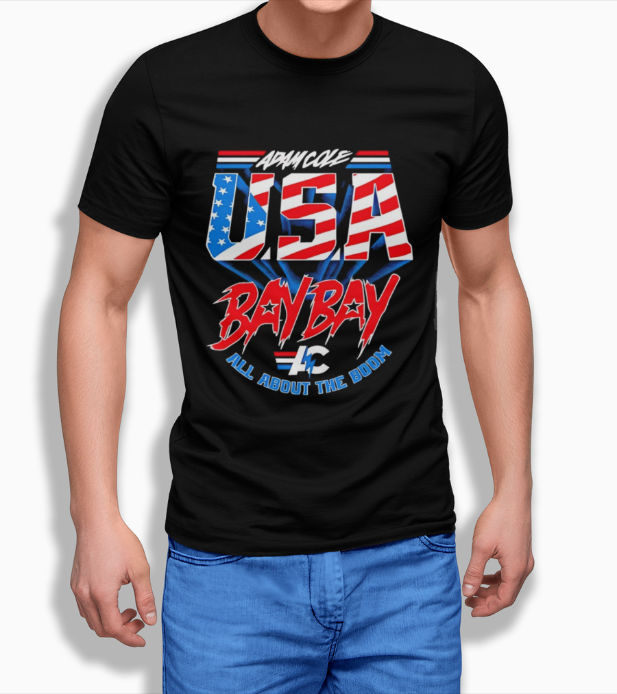 Advance USA Bay Bay All About The Boom Red White Blue Star T-Shirt
