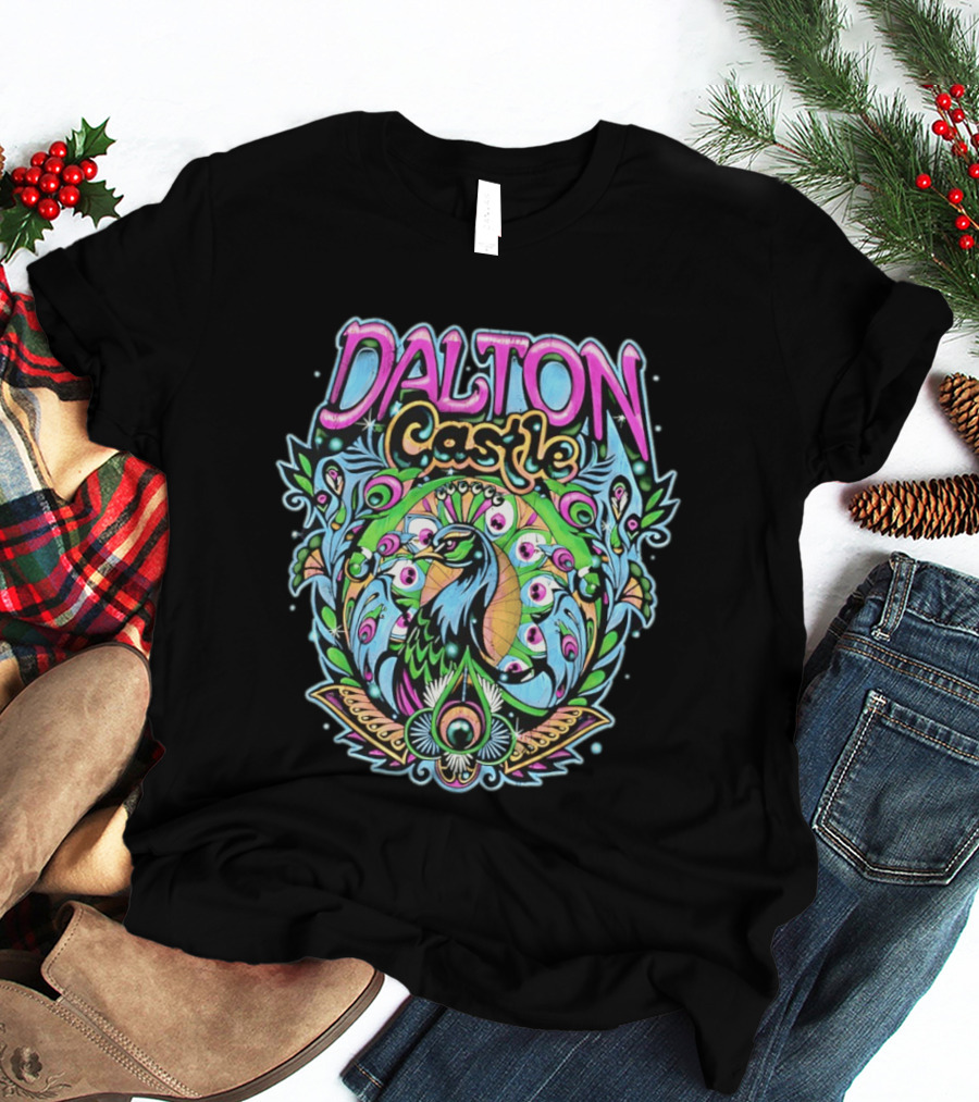 Dalton Castle Vibrant Peacock Plumage T-Shirt