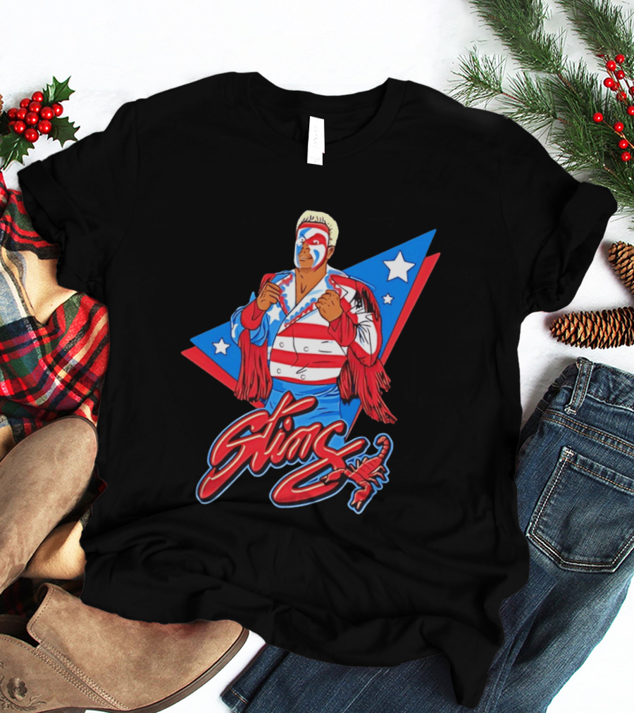 Sting USA Patriotic Jacket Red White Blue Stars Scorpion T-Shirt