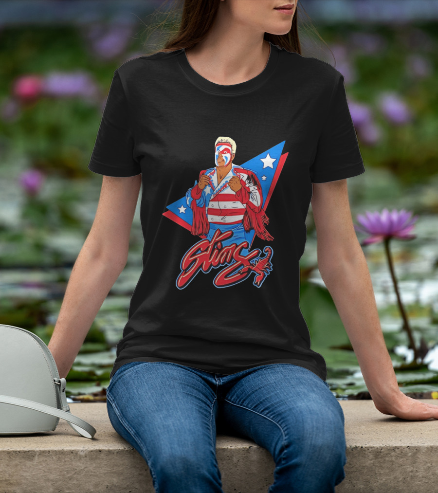 Sting USA Patriotic Jacket Red White Blue Stars Scorpion T-Shirt