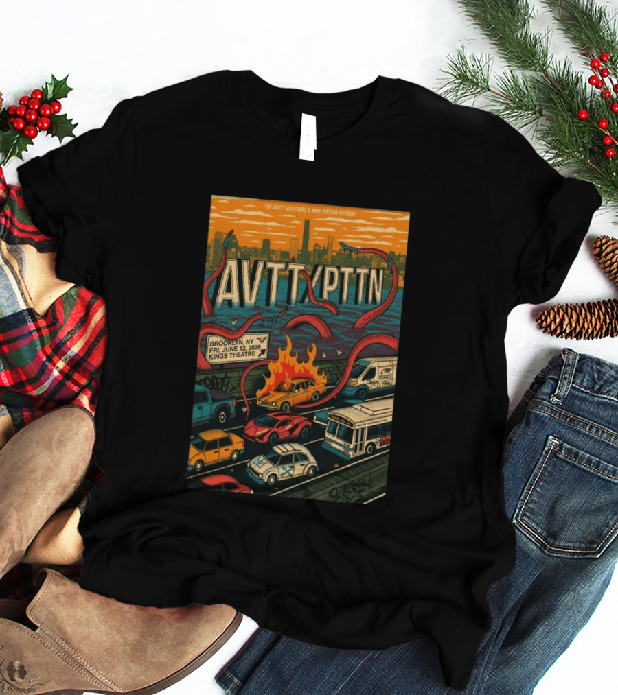The Avett Brothers Mike Patton Brooklyn NY June 12 2026 Kings Theatre T-Shirt