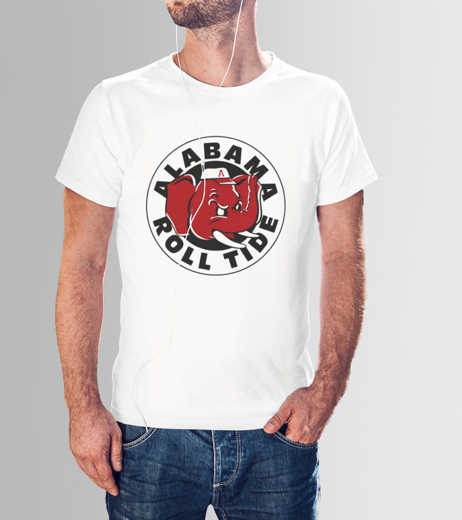 Alabama Crimson Tide Roll Tide Baseball Elephant T-Shirt