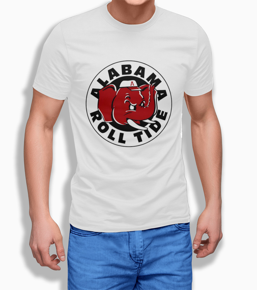 Alabama Crimson Tide Roll Tide Baseball Elephant T-Shirt