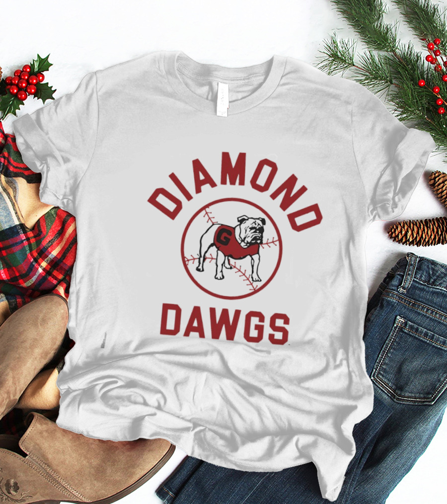 Georgia Baseball Diamond Dawgs Bulldog T-Shirt