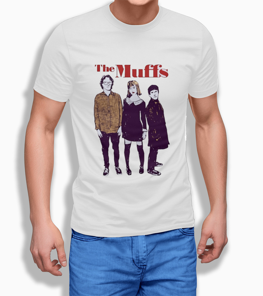 The Muffs Indie Rock Trio Illustrated Concert T-Shirt