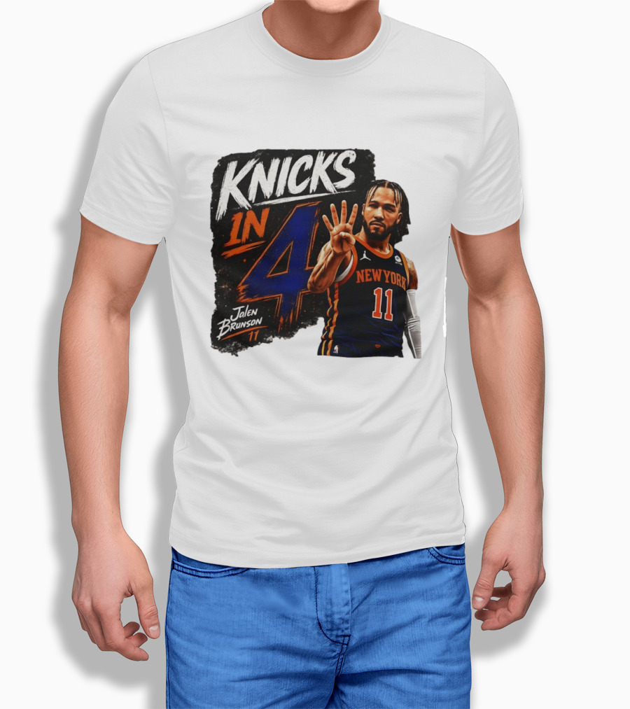 Knicks In 4 Jalen Brunson 11 New York T-Shirt