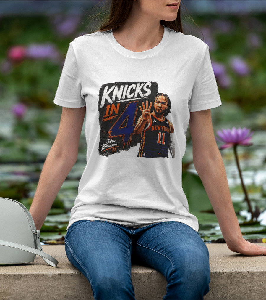 Knicks In 4 Jalen Brunson 11 New York T-Shirt