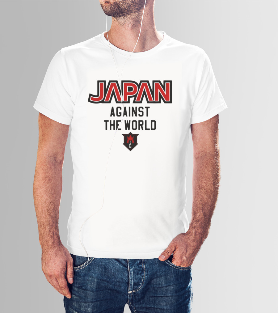 Japan Against The World Emblem With Red Crown Shield T-Shirt