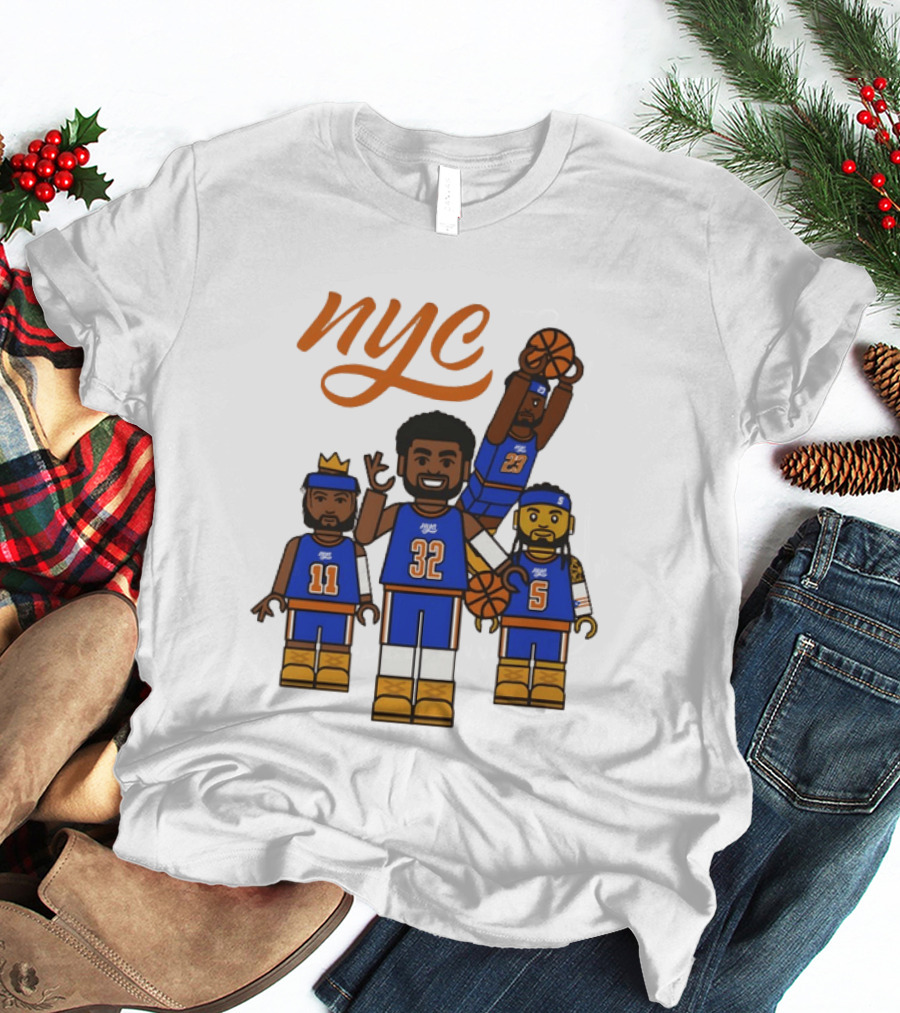 LEGO NYC Basketball Karl Anthony Towns Jalen Brunson Mitchell Robinson New York Knicks NBA 2026 T-Shirt