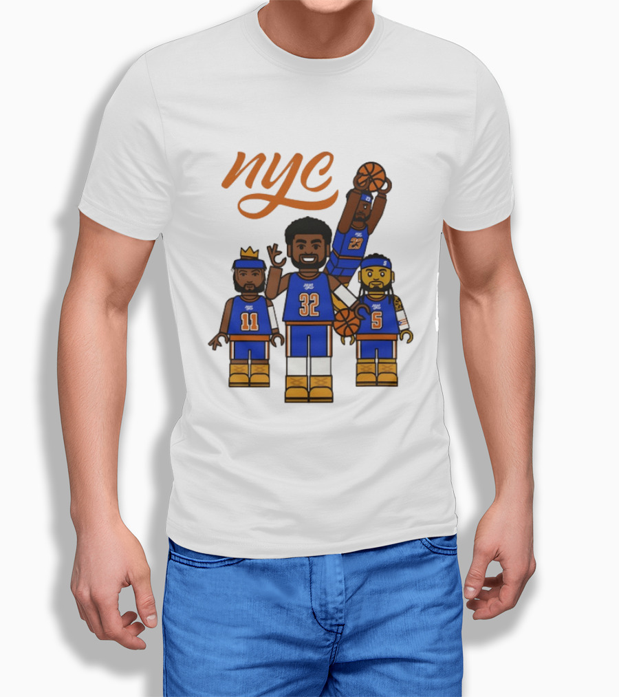 LEGO NYC Basketball Karl Anthony Towns Jalen Brunson Mitchell Robinson New York Knicks NBA 2026 T-Shirt