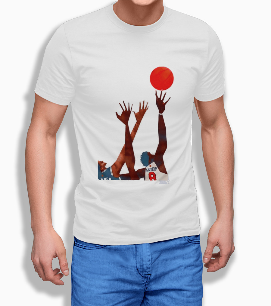 OG Anunoby Basketball Reaching Action Harper White T-Shirt