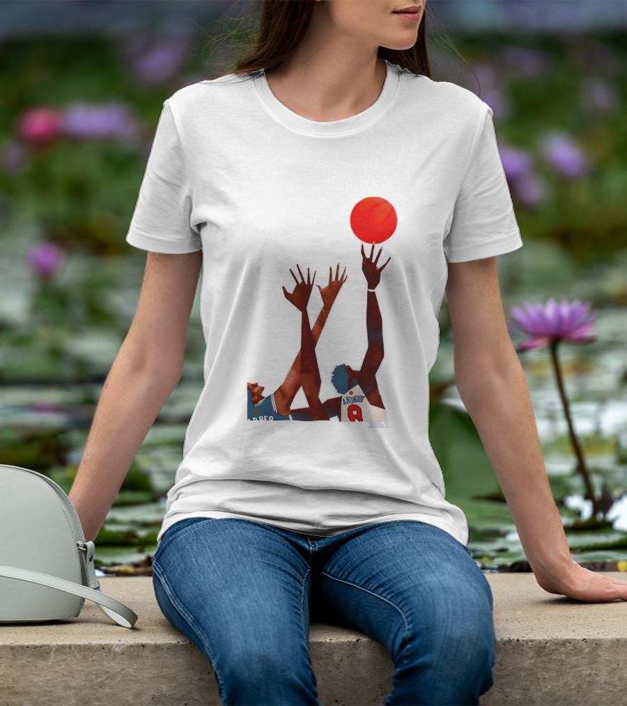 OG Anunoby Basketball Reaching Action Harper White T-Shirt
