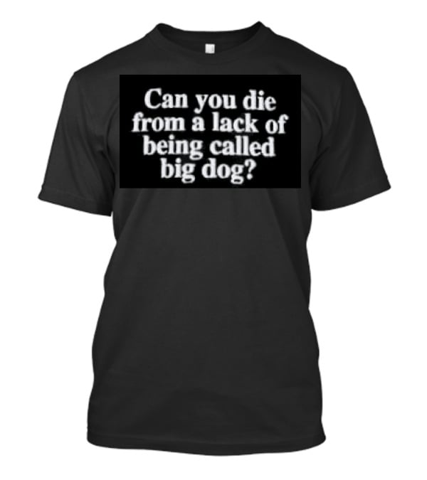 Can You Die From A Lack Of Being Called Big Dog T-Shirt