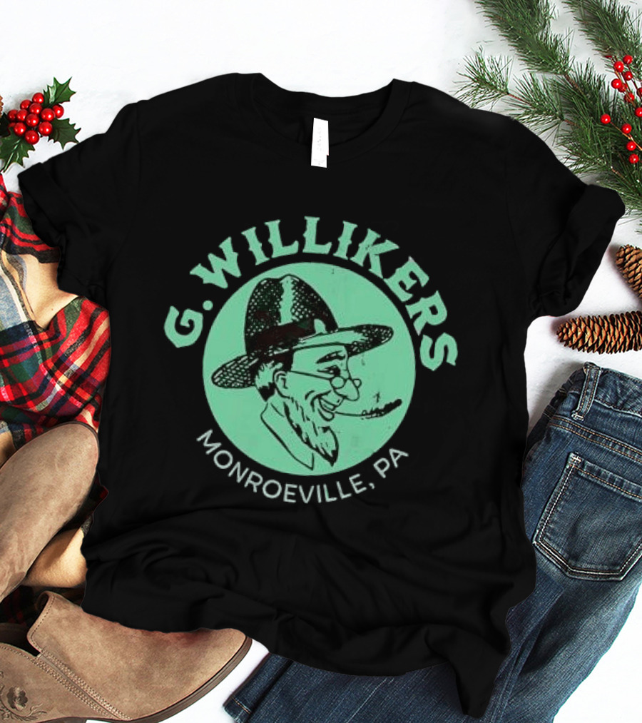G. Willikers Monroeville PA Vintage Character Pipe Hat T-Shirt