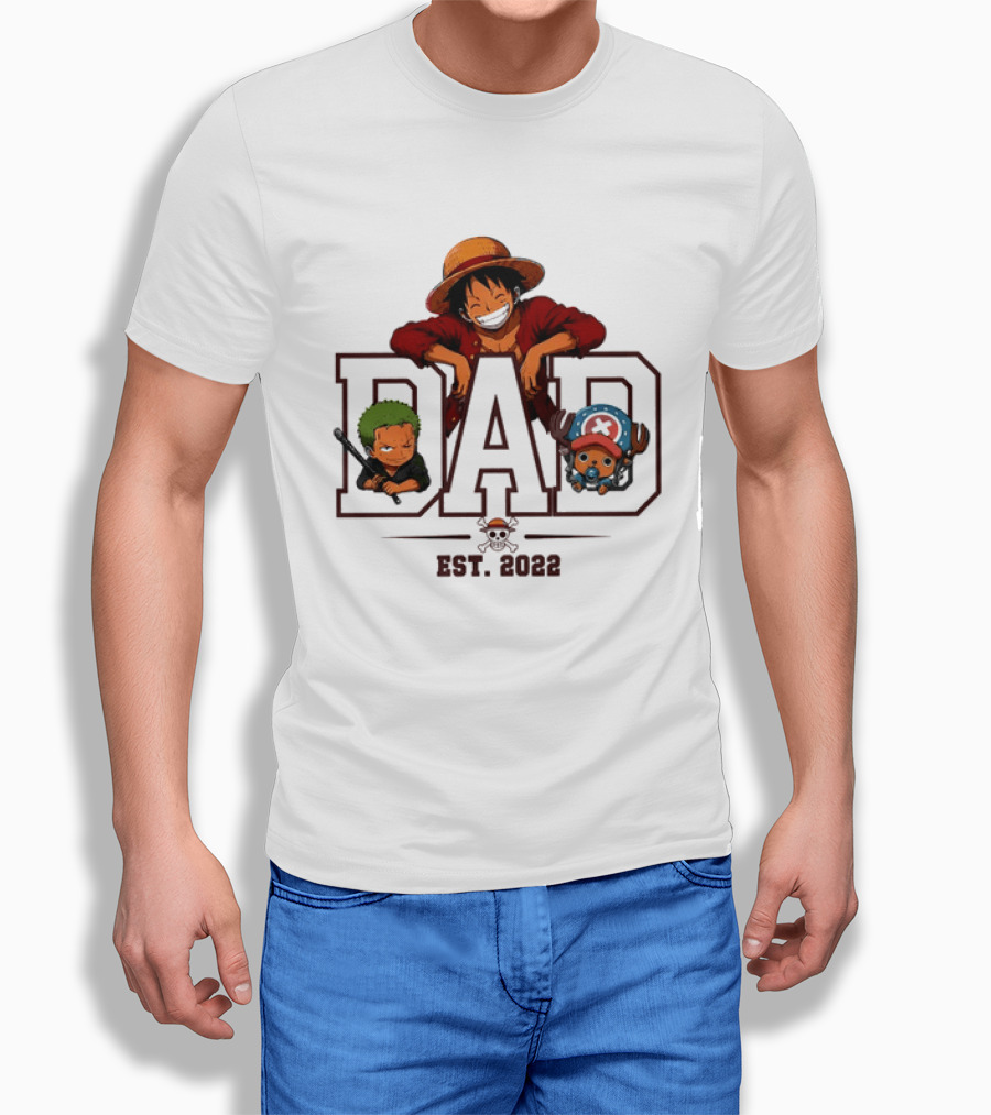 One Piece Luffy Dad Personalized Gift Father's Day 2023 T-Shirt