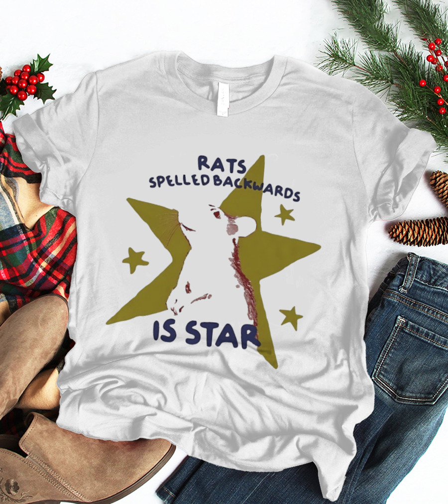 Rats Spelled Backwards Is Star Rodent Star Wordplay Pun Nature T-Shirt